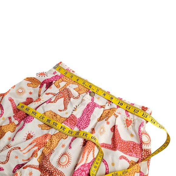 SHEIN Womens Leopard Print Shorts, High Rise, Cuff, Multi Colour, Size M - Picture 3 of 6